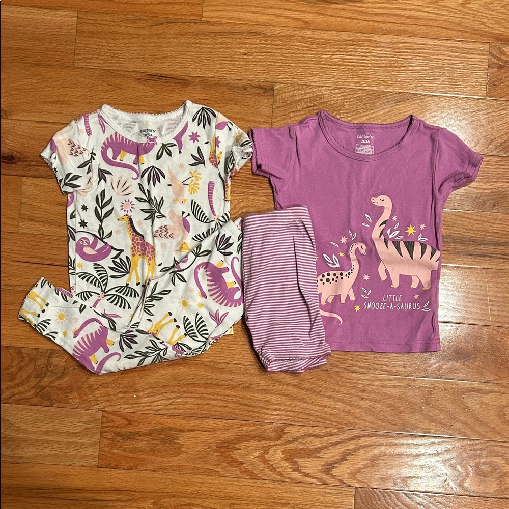 Carter's Pink and Purple Floral Onesie